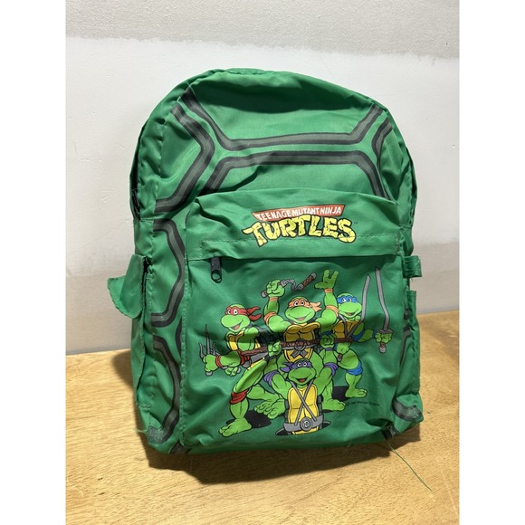 Vintage Teenage Mutant Ninja Turtles TMNT Backpack 1988 Mirage Green - Picture 1 of 11